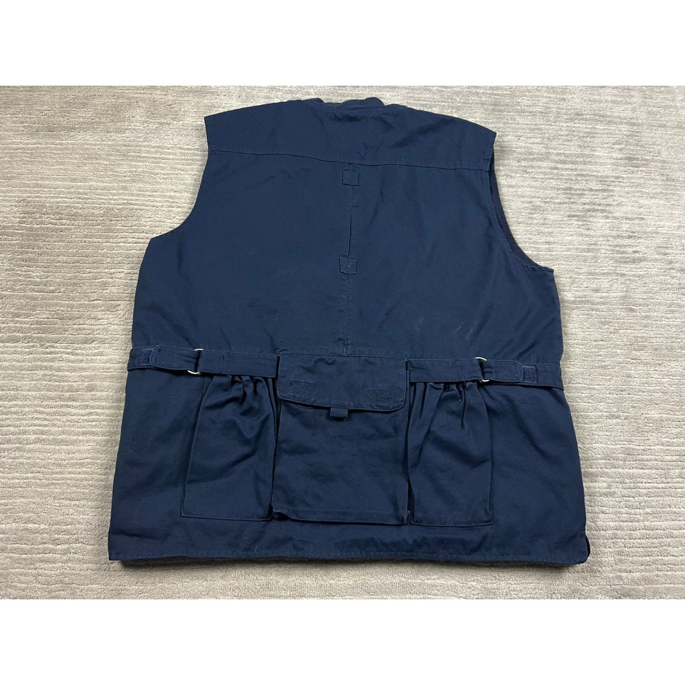 Woolrich Vest Mens L Navy Elite Series 4903 Tactical Utility Multi-Pocket Cotton - Picture 9 of 12